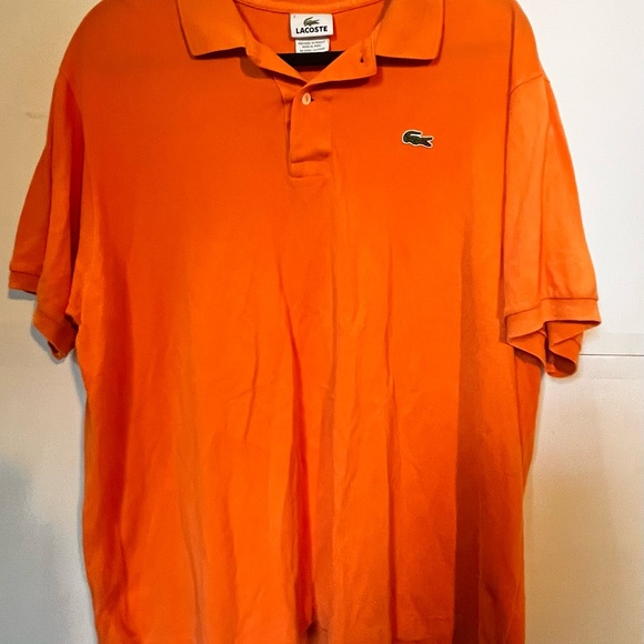 Lacoste Other - Lacoste polo shirt-orange cotton pique crocodile logo size xxl